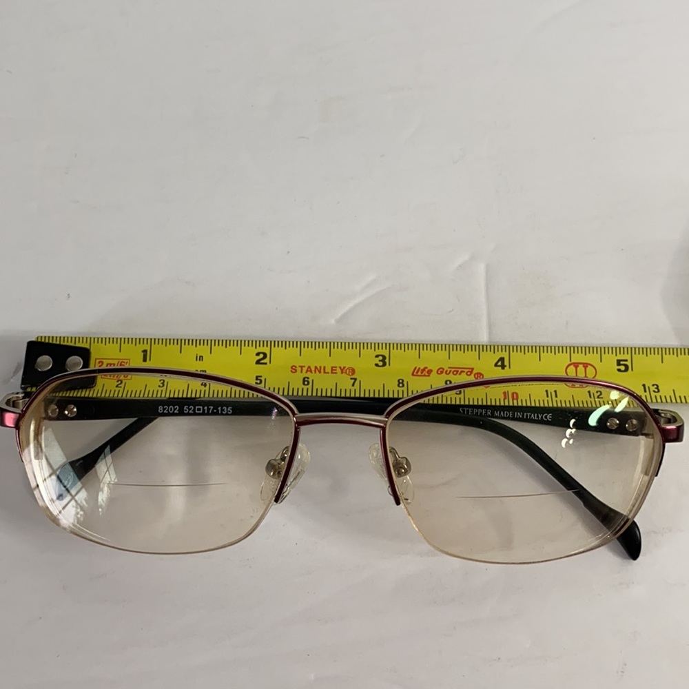Stepper Made in Italy Eyeglass Frames 8202 52 -17 -135 Half Rim Frames Only